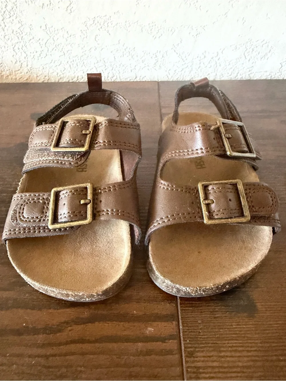 OshKosh B'gosh Brown Double-Buckle Toddler Sandals